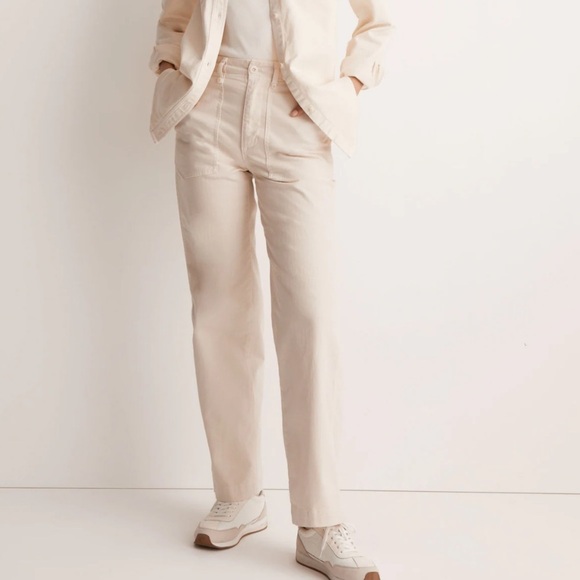 Madewell The Perfect Vintage Wide-Leg Pant: Utility Edition in vintage linen - Picture 1 of 7